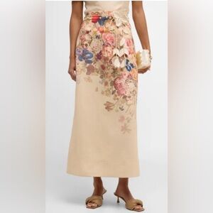 Zimmerman Luminosity floral midi pencil skirt